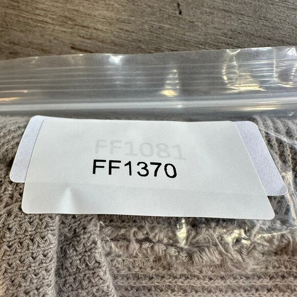 We the Free People Asher Thermal Oversized Long Sleeve Shirt Taupe Med - Picture 13 of 13